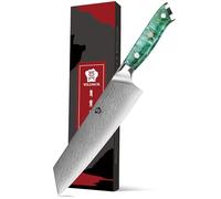WILDMOK Couteau Kiritsuke 21cm - Couperet à légumes de cuisine Couteaux japonais professionnels pour légumes et fruits, acier de Damas avec manche en résine avec coffret cadeau
