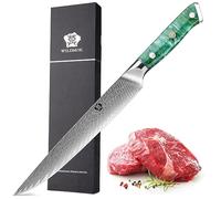 WILDMOK Damas couteau à découper couteau à viande pointu professionnel 23cm super vg10 couteau de cuisine multifonction à manche complet en acier japonais