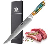 WILDMOK Damas Couteau à découper professionnel 23 cm super vg10 multifonction à manche complet en acier japonais