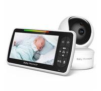 WildOath Moniteur vidéo pour bébé avec écran 4,3", vision nocturne, capteur de température, audio bidirectionnel, fonction berceuse