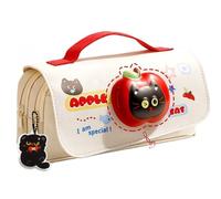 WildOath Trousse à crayons Apple Cat - Grande capacité - Motif dessin animé - Multifonction - Soulage le stress - Pour l'école et le bureau, garçons et filles, Chat pomme, Simplicity
