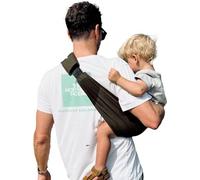 WILDRIDE - Siège de hanche, bandoulière, pliable, compacte, porte-bébé, élingue à une main, pour sortir, voyage, élégant, soutien, 20 kg, collection Wildride Basic, armée