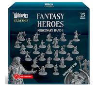 Wildspire Classic Heroes - Bande de mercenaires I - 25 personnages à peindre pour figurines DND en vrac I Donjons Dragons D&D Miniatures I DND Minis D&D Figurines Dragons Figurines Dragons Compatible