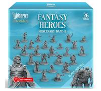 Wildspire - Classic Heroes - Ensemble de mercenaires II - 26 personnages à peindre pour figurines DND en vrac - D&D Miniatures - DND Minis - D&D Figurines - Compatible