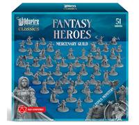 Wildspire Classic Heroes - Guilde des Mercenaires - 51 Figurines Peignables pour Miniatures DND en Masse | 28mm Dungeons Dragons D&D Miniatures