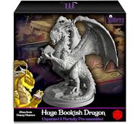 Wildspire Miniature Dragon Livre Fantastique - Grande Taille 15,2 cm pour Figurines DND en Vrac 28 mm D&D Donjons et Dragons Miniatures I pour DND Miniatures de Table et Figurines DND I avec Feuilles