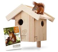 wildtier herz I Cobel pour écureuil - Nid pour écureuil en Bois Massif vissé - Maison pour écureuil et nichoir à Suspendre pour Le Jardin
