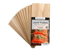 Wildwood Grilling Lot de 12 planches de cèdre pour griller du saumon et plus encore - Provenance et fabrication aux États-Unis