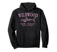 Wildwood New Jersey Lettres roses pour pêche au requin Sweat à Capuche