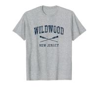 Wildwood New Jersey Vintage Nautical Paddles Sports Rampes T-Shirt