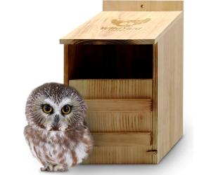 WildYard Nichoirs en bois de cèdre pré-monté, facile à accrocher et à nettoyer, vis et copeaux de bois inclus, idéal pour les jardins britanniques