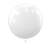 Wiletasz Lot de 9 grands ballons géants en latex pour décoration d'anniversaire, mariage, festival, événement - 91 cm - blanc