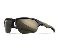 Wiley X JAKL Captivate Lunettes de soleil balistiques, lunettes de sécurité pour homme et femme, protection UV pour le tir et l'extérieur, monture noire mate et bronzée, verres miroir en tungstène