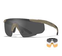Wiley X Saber Advanced Lunettes 3 Spare Incassable Uv Lentillees Mat Tan Cadre