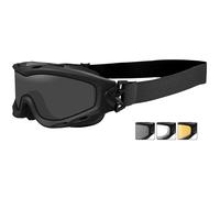 Wiley X Spear Lunettes Dual Smoke Grey Transparent Light Rust Lentille Matt Noir