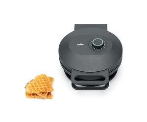 Wilfa JOY Gaufrier simple I 900 W I Gaufres en forme de cœur de 18 cm I 5 modes de température I Avec cloche d'alarme I Cuillère à pâte (noir)
