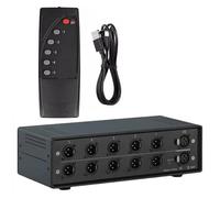 Wilgure Boîtier de commutation de son équilibré XLR 5 voies pour systèmes audio multicanaux avec connecteurs dorés Réduction du bruit Répartiteur XLR