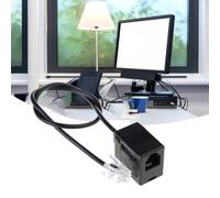 Wilgure Câble adaptateur RJ45 vers RJ11 Ethernet RJ45 mâle vers téléphone RJ11 femelle pour câble réseau de télécommunications