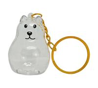 Wilgure Clear Pet Furs Collector Charm Porte-clés sécurisé Mémorial Chien Boîte de rangement Pendentif pour les propriétaires d'animaux de compagnie en deuil Présentoir Monuments capillaires
