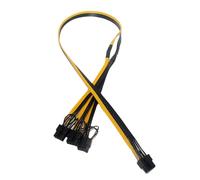 Wilgure Connecteur 8 broches vers 3 x 8 broches (6 + 2) mâles 3 x PCIExpress 8 broches CPU ou câble de carte graphique répartiteur d'alimentation GPU 80 cm