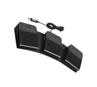 Wilgure Contrôleur ergonomique triple USB pour pieds - Touches personnalisables - Contrôle multimédia pour PC - Pédale de clavier pour jeux