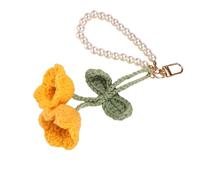 Wilgure Élégant porte-clé en fil de fleurs à la mode décorations de téléphone sac à la mode texture fil charmarn pour clés de poche et décoration de téléphone accessoire de clé doux
