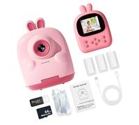 Wilgure Impression Artistique pour Appareil Photo Instantanément avec Un Objectif 1080p Et Papier À Imprimé Sûr l'enfant 64g Numérique avec Imprimante Imprimante Photo Instantanément Les