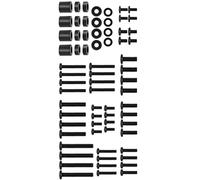 Wilgure Kit de vis de fixation HDTV pour support HDTV - Vis de montage mural avec rondelle entretoise - Matériel standard - Vis de support en métal