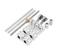 Wilgure Kit de vis filetées T8 400 mm Écrou de tige à filetage trapézoïdal Supports de montage Axe optique KP08 Assemblage de vis double voie