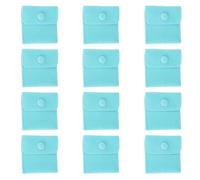 Wilgure Lot de 12 sacs à bijoux élégants en flanelle - Sacs à bijoux en flanelle douce - Parfait pour le rangement et la protection des accessoires et des cadeaux - Sac d'emballage cadeau