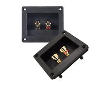 Wilgure Lot de 2 pinces à ressort pour haut-parleur carré 2 positions Banane Enceinte encastrable Noir Pour voiture domestique stéréo