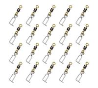 Wilgure Lot de 20 émerillons rapides à changement rapide en acier inoxydable pour pieuvres