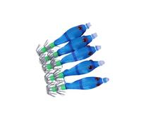 Wilgure Lot de 5 appâts de pêche 5 8 cm 3 1 g hameçons brillants pour crevettes, calmars, leurres artificiels, jigs, pieuvres, hameçons professionnels