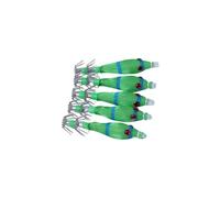 Wilgure Lot de 5 appâts de pêche 5 8 cm 3 1 g hameçons brillants pour crevettes, calmars, leurres artificiels, jigs, pieuvres, hameçons professionnels