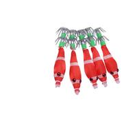 Wilgure Lot de 5 appâts de pêche 5 8 cm 3 1 g hameçons brillants pour crevettes, calmars, leurres artificiels, jigs, pieuvres, hameçons professionnels