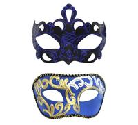 Wilgure Masque de mascarade pour couple marié - Yeux à paillettes - Demi-visage - Costume pour homme - Halloween - Mariage - Costume d'Halloween