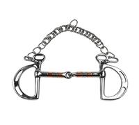 Wilgure Mors de cheval en acier inoxydable à double lien facile à installer pour un changement rapide d'équipement lors du cyclisme. Mors confortables pour cheval