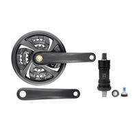 Wilgure Pédalier haute performance avec fuseau carré et plateau avec denture étroite et large option pour les vélos de banlieue en ville. Installation facile du pédalier