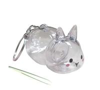 Wilgure Pendentif de rangement pour poils de lapin en plastique spacieux et transparent - Récipient de collecte pour souvenirs d'animaux de compagnie et petits objets - Accessoire commémoratif pour