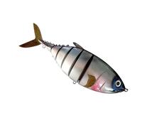 Wilgure Sea Albacore Pêche Allurement Surlignage Perles à queue flexibles en PVC et construction en tissu solide. Poisson artificiel en eau salée