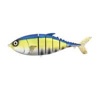 Wilgure Sea Albacore Pêche Allurement Surlignage Perles à queue flexibles en PVC et construction en tissu solide. Poisson artificiel en eau salée