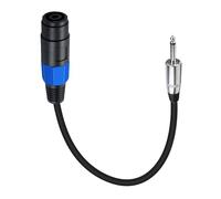 Wilgure Speakon Câble adaptateur femelle vers fiche mâle 1/4" Câble de haut-parleur 6 x 35 mm mâle vers Speakon