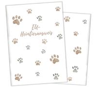 Wilhelm Fell Couverture de carte d'identité pour animal de compagnie personnalisable avec nom ou date de naissance, idée cadeau personnelle pour les propriétaires d'animaux, beige, EU-Heimtierausweis
