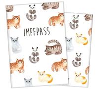 Wilhelm Fell Étui pour carnet de vaccination pour animaux I Personnalisable pour votre chat I Idée cadeau personnelle pour les propriétaires d'animaux de compagnie I Housse de protection pour carnet