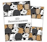 Wilhelm Fell Étui pour carte d'identité européenne pour animaux - Personnalisable pour votre chien - Idée cadeau personnelle pour les propriétaires d'animaux de compagnie - Housse de protection pour
