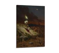 Wilhelm Kotarbiński Poster élégant - Décoration murale vintage - Impression sur toile pour salon, chambre à coucher - 40 x 60 cm - Avec cadre