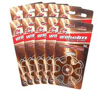 Wilhelm PR41 ZL3 Lot de 60 Piles pour appareils auditifs Type 312 Marron 1,4/1,45 V