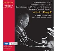 Wilhlm Kempff Joue Schumann Beethoven Chopin