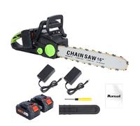 Wilitto 16"" Tronçonneuse électrique sans fil avec 2 Batteries,scie à chaîne électrique,1800w AC100-240 V 50/60 Hz