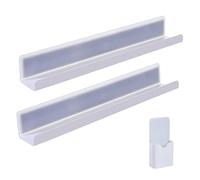 Wilitto 2 pièces étagère à Livres magnétique pour Tableau Blanc présentoir de Livre magnétique Support de Livre magnétique en Acrylique Support Mural avec Un récipient à stylos présentoirs de Blanc